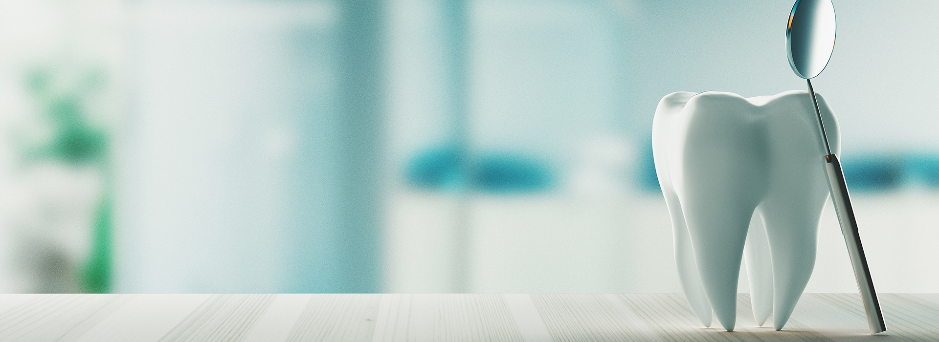 An image featuring a close-up of a humanoid robot with a toothbrush in its hand, set against a blurred background that appears to be a room with blue lighting.